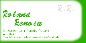 roland renoiu business card